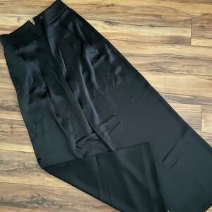 Banana Republic Black Silky Wide leg high waist dress pants size 2